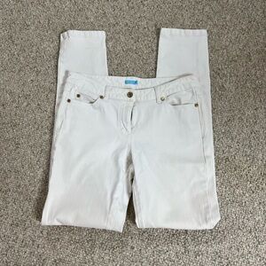J McLaughlin White Skinny Jeans size 6